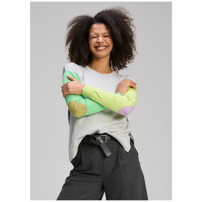 Zaket & Plover - Zippy Sweater | Light Marl | Cotton/Cashmere ZP8107