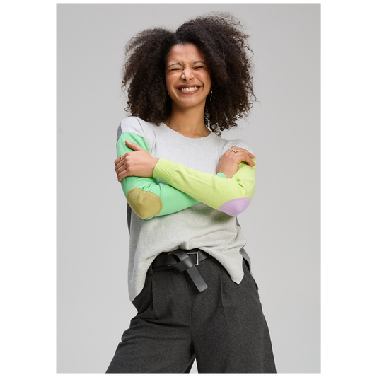 Zaket & Plover - Zippy Sweater | Light Marl | Cotton/Cashmere ZP8107