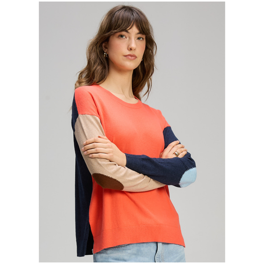Zaket & Plover - Zippy Sweater | Melon | Cotton/Cashmere ZP8107