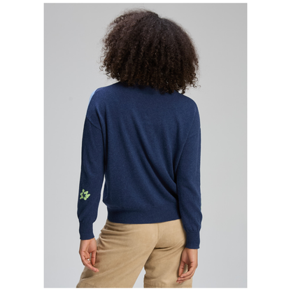 Zaket & Plover - Petal Cardi | Denim | Cotton/Cashmere ZP8121