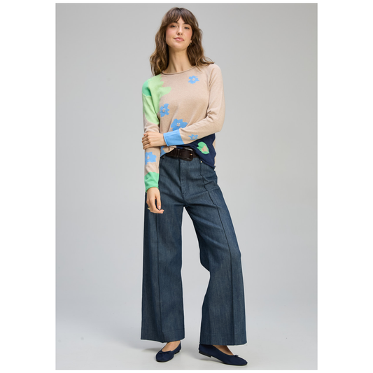 Zaket & Plover - Daisy Sweater | Almond | Cotton/Cashmere ZP8122