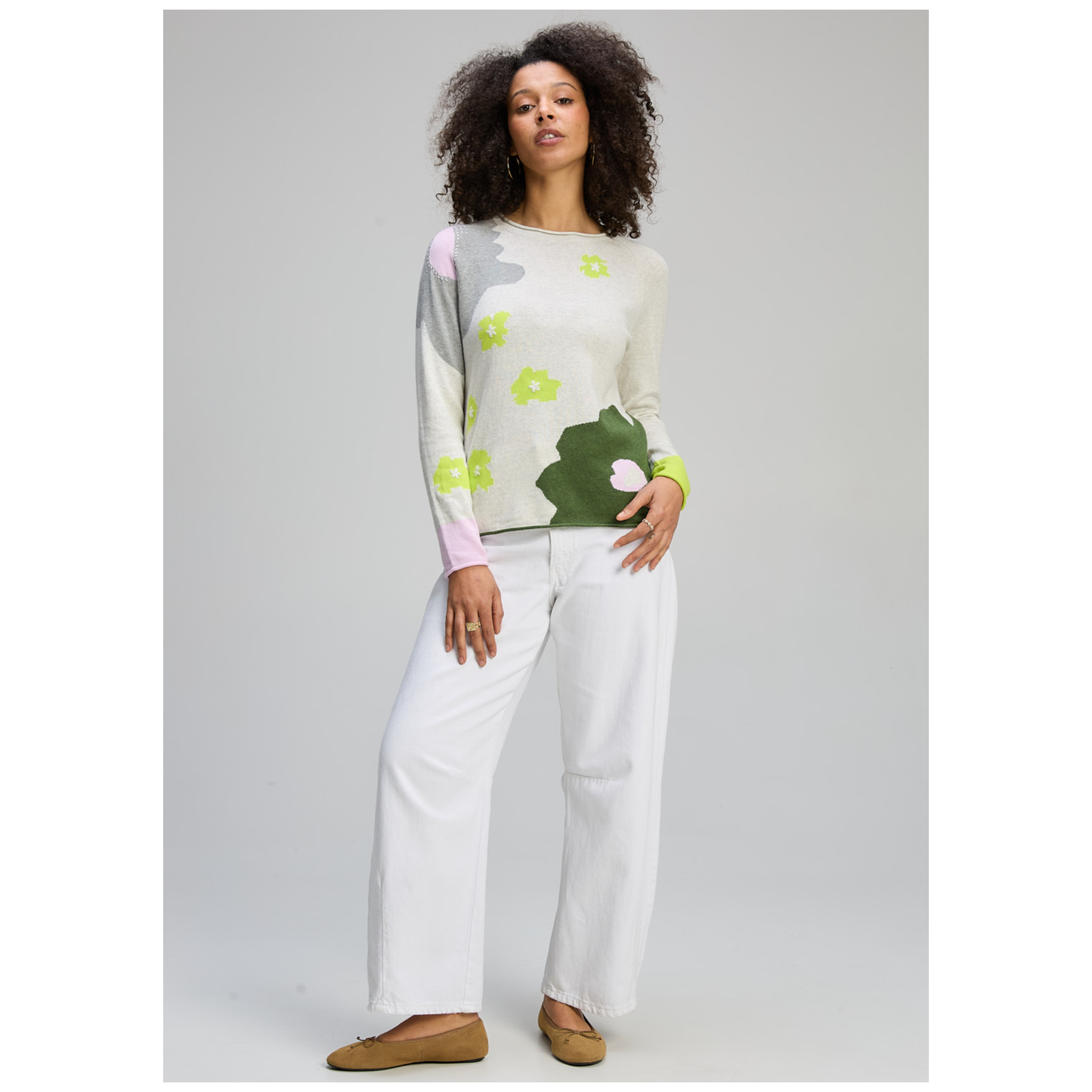Zaket & Plover - Daisy Sweater | Ice | Cotton/Cashmere ZP8122