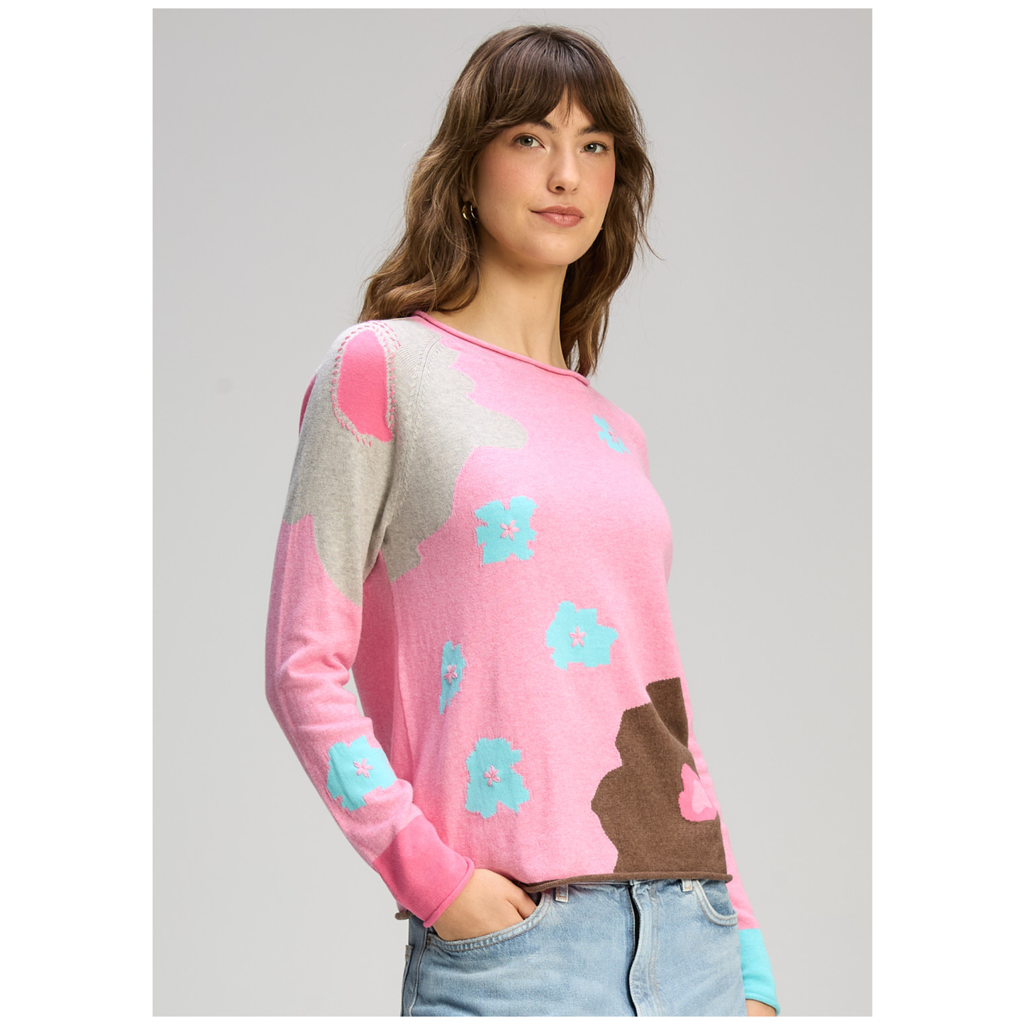 Zaket & Plover - Daisy Sweater | Peony | Cotton/Cashmere ZP8122