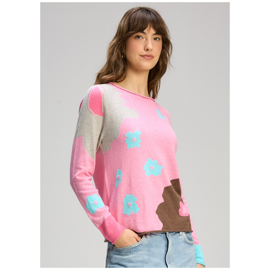 Zaket & Plover - Daisy Sweater | Peony | Cotton/Cashmere ZP8122