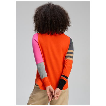 Zaket & Plover - Vibrant Sweater | Persimmon | Cotton/Cashmere ZP8124