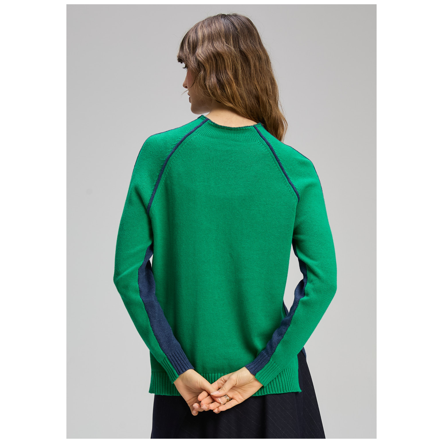 Zaket & Plover - Gemini Two Way Sweater | Denim | Cotton/Cashmere ZP8125