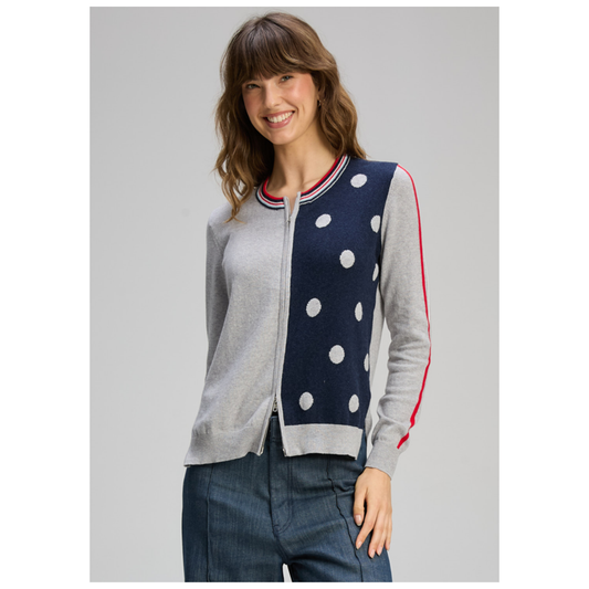Zaket & Plover - Serenity Zip-Up Cardigan | Marl | Cotton/Cashmere ZP8135