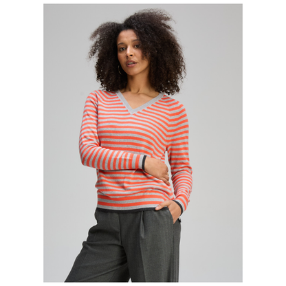 Zaket & Plover - Zest Striped Sweater | Marl | Cotton/Cashmere ZP8142