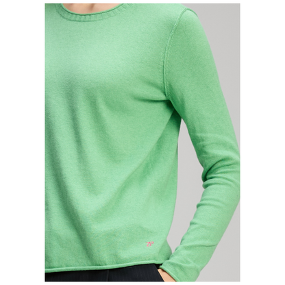 Zaket & Plover - Amity Sweater | Basil | Cotton/Cashmere ZP8145