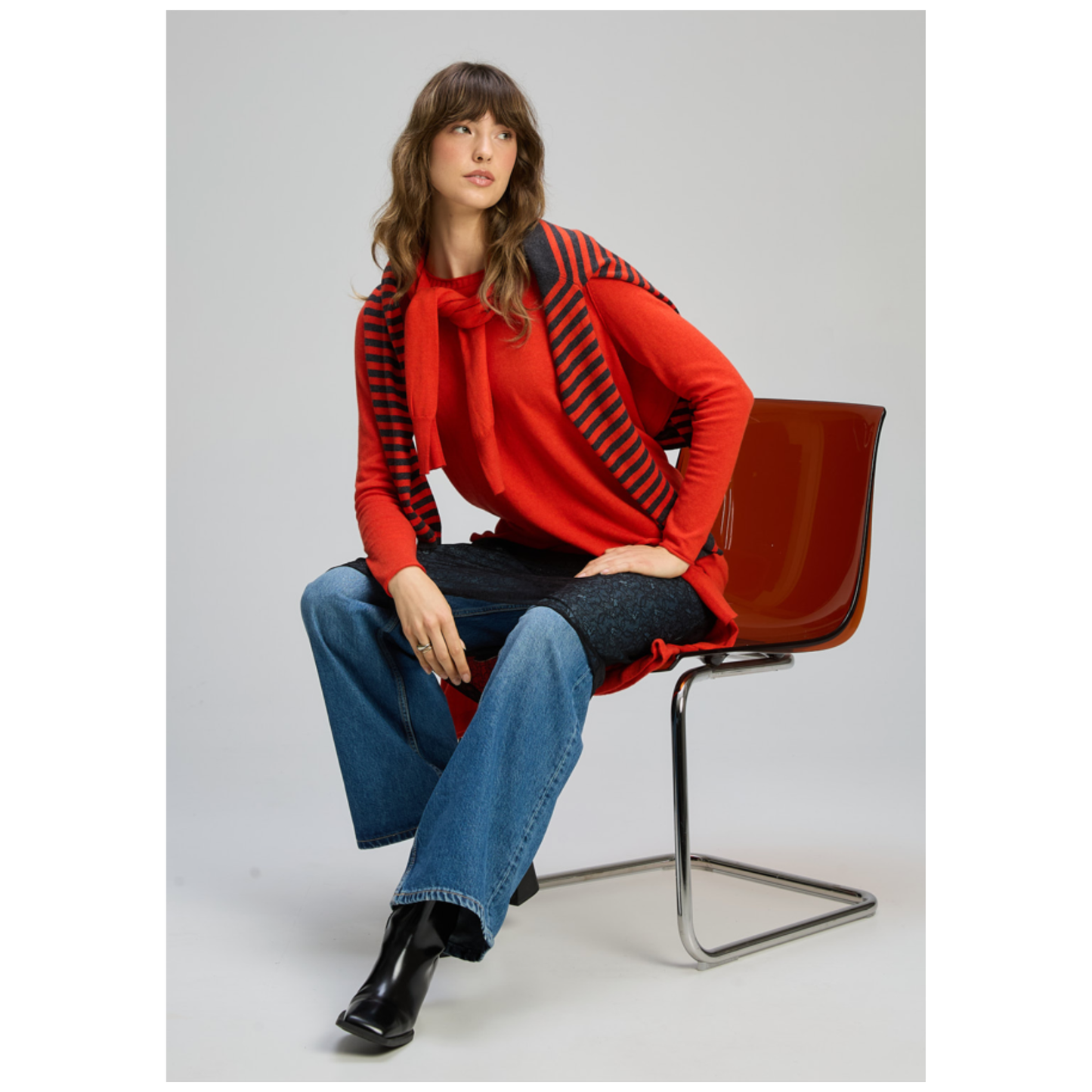 Zaket & Plover - Amity Sweater | Paprika | Cotton/Cashmere ZP8145