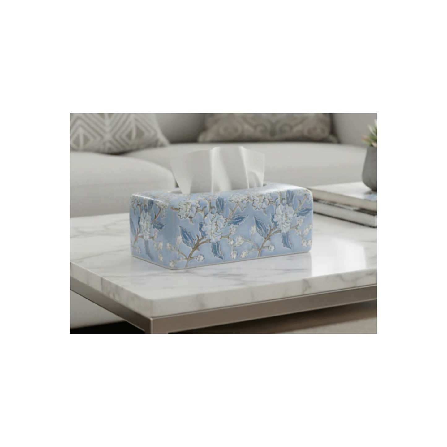 Kensington Tissue Box | Blue