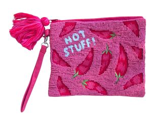 Beaded 'Hot Stuff' Wristlet Purse | Chilli Peppers