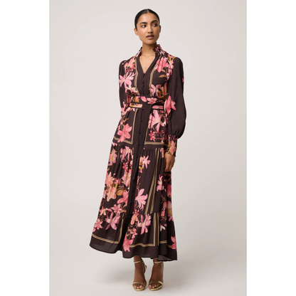 Once Was - Adine Printed Maxi Dress | Obsidian Bloom