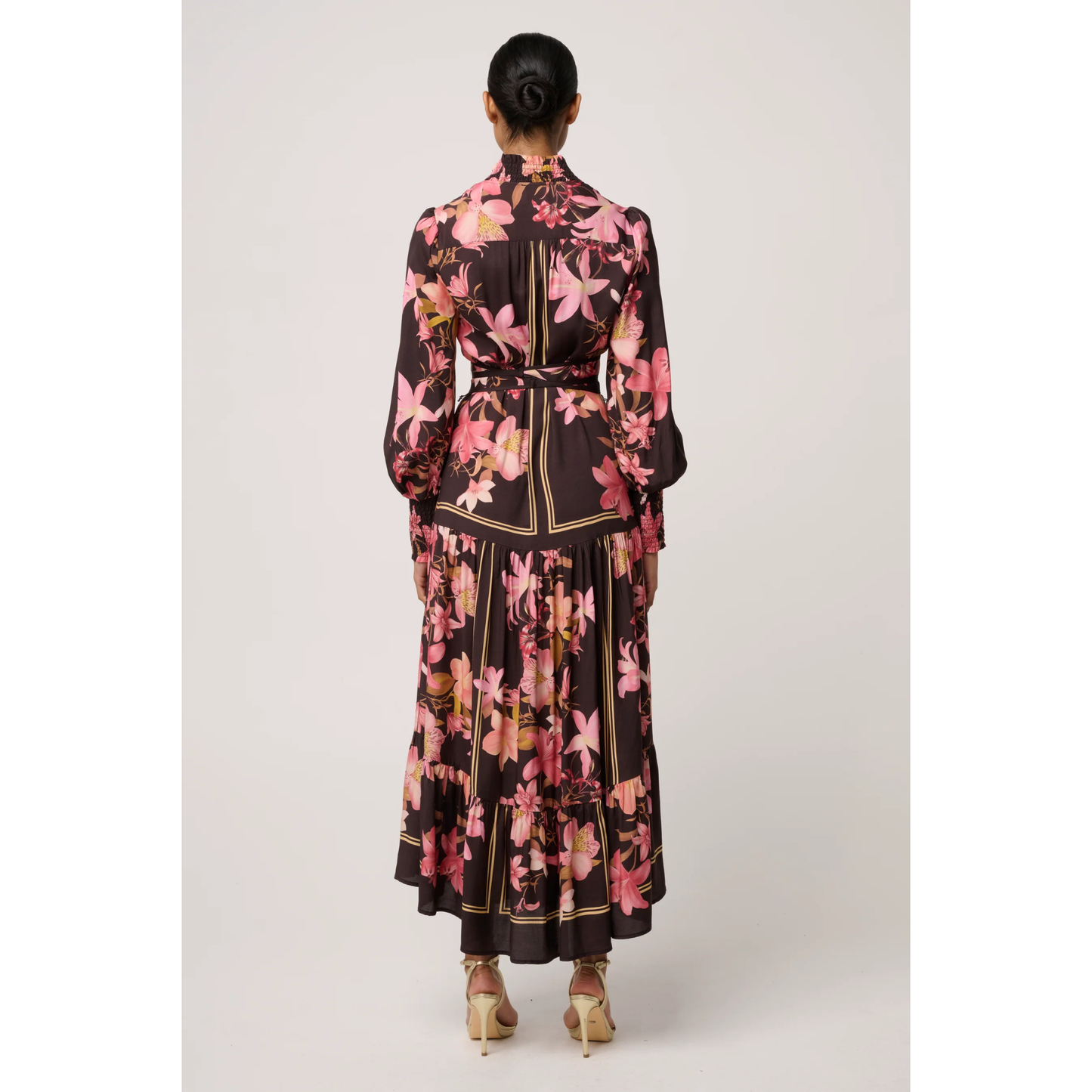 Once Was - Adine Printed Maxi Dress | Obsidian Bloom