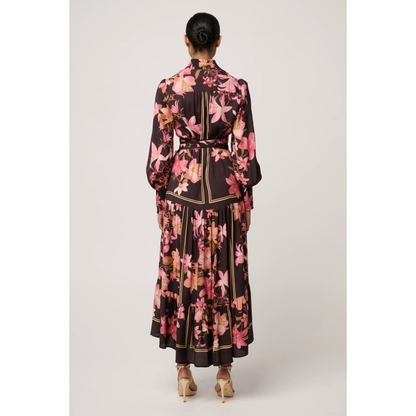 Once Was - Adine Printed Maxi Dress | Obsidian Bloom