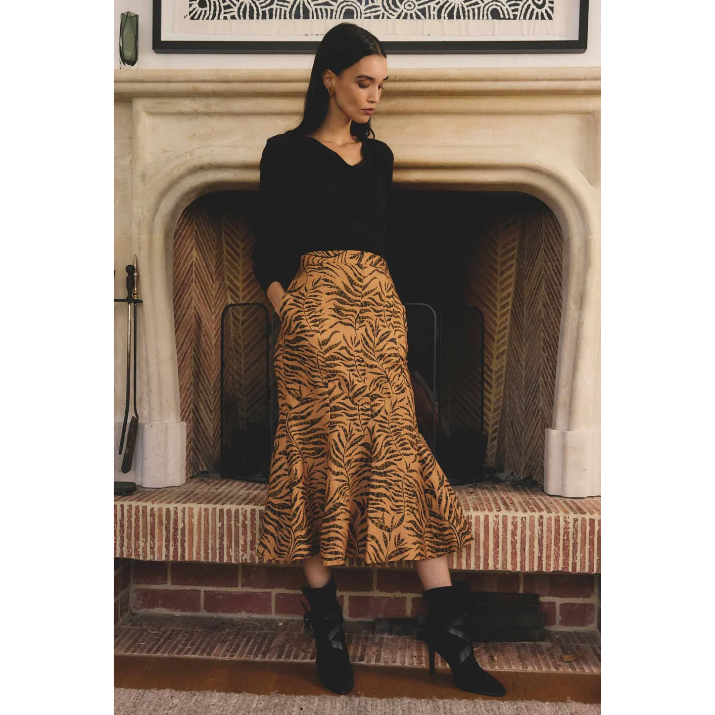 Once Was - Gayle Linen Skirt | Exotica