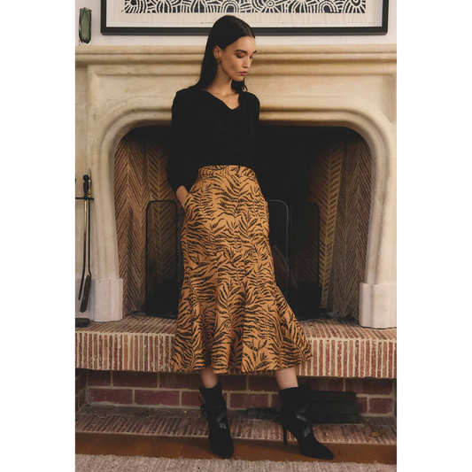Once Was - Gayle Linen Skirt | Exotica
