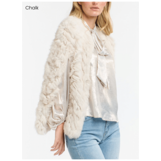 Balmoral Fur Cape | Chalk