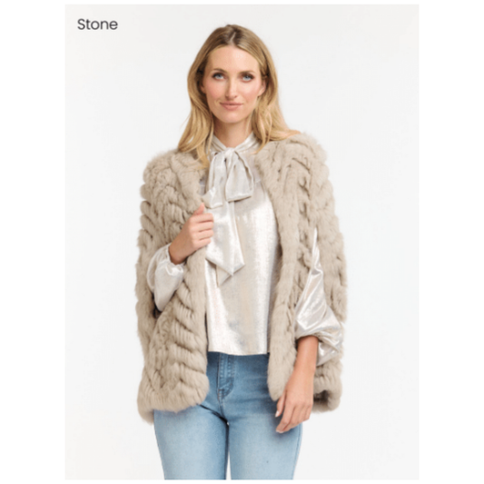 Balmoral Fur Cape | Stone