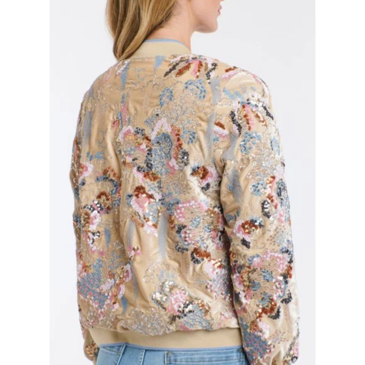Ivory Charm Bomber Jacket | Ivory