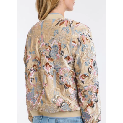 Ivory Charm Bomber Jacket | Ivory