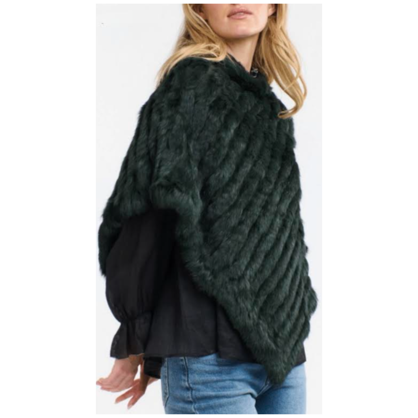 Pablo Fur Poncho | Hunter Green