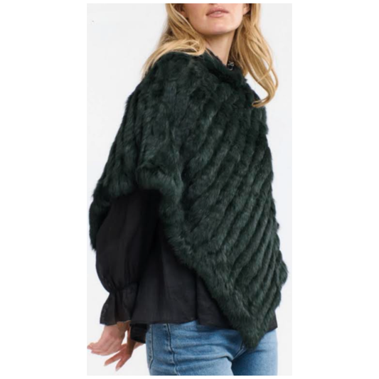 Pablo Fur Poncho | Hunter Green