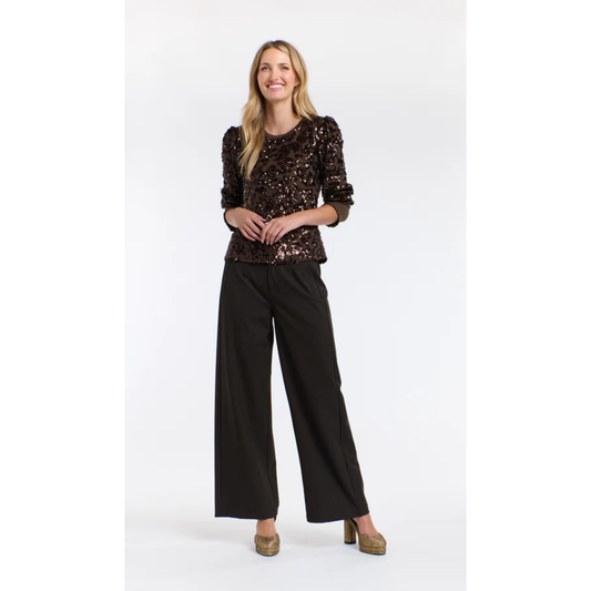 Sydney Sequin Top | Chocolate