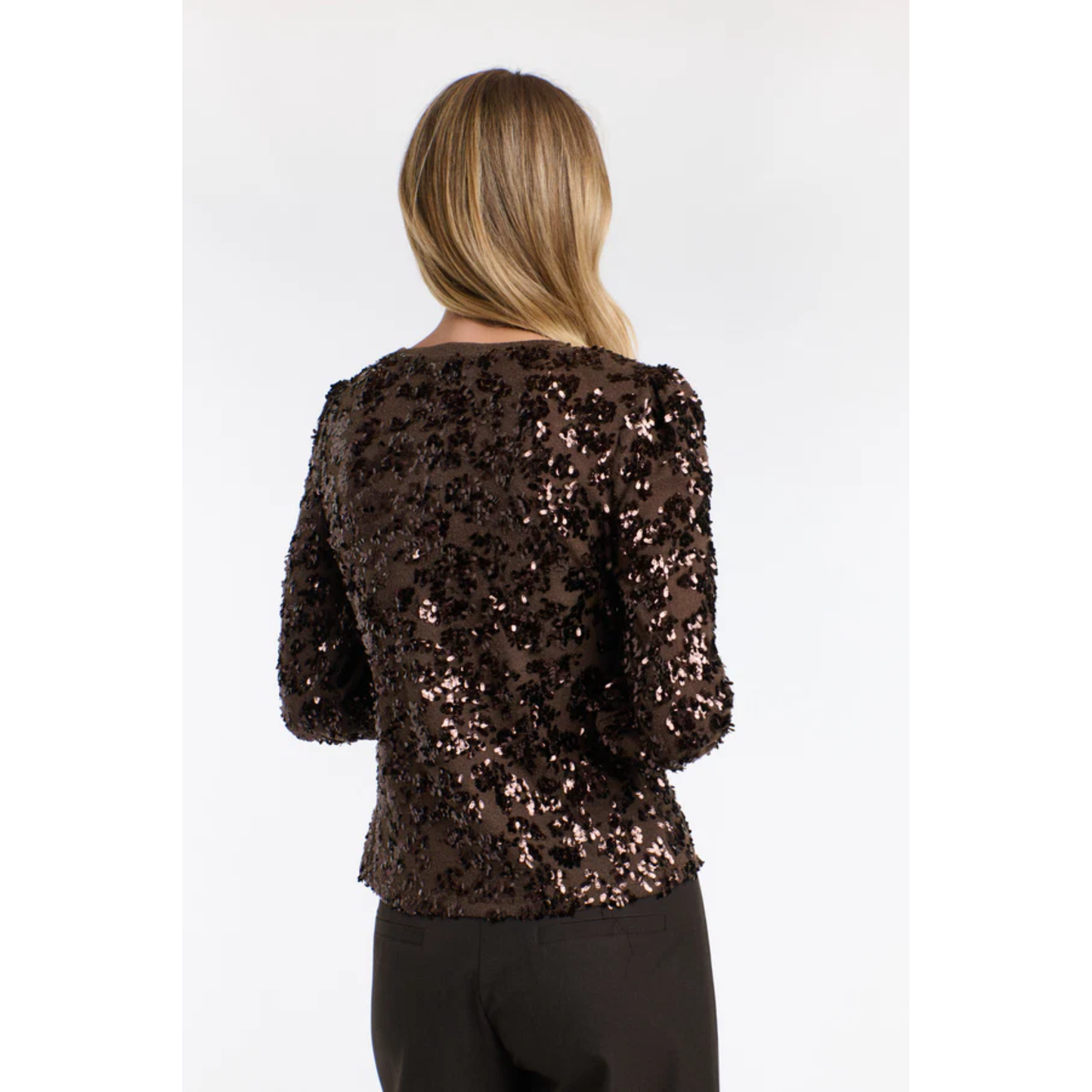 Sydney Sequin Top | Chocolate