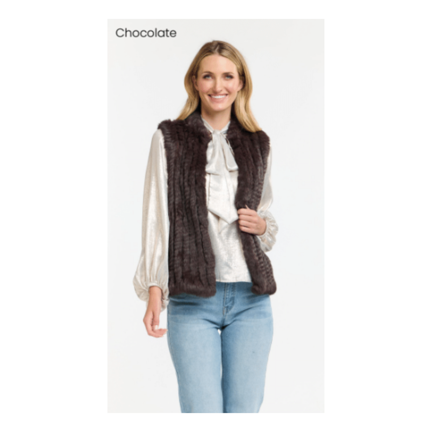 Gatsby Fur Vest | Chocolate