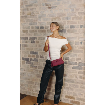 Mercer Shoulder Bag | Cherry Red