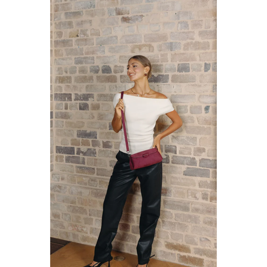 Mercer Shoulder Bag | Cherry Red