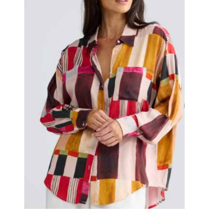 Glenda Shirt | Painterly Geo