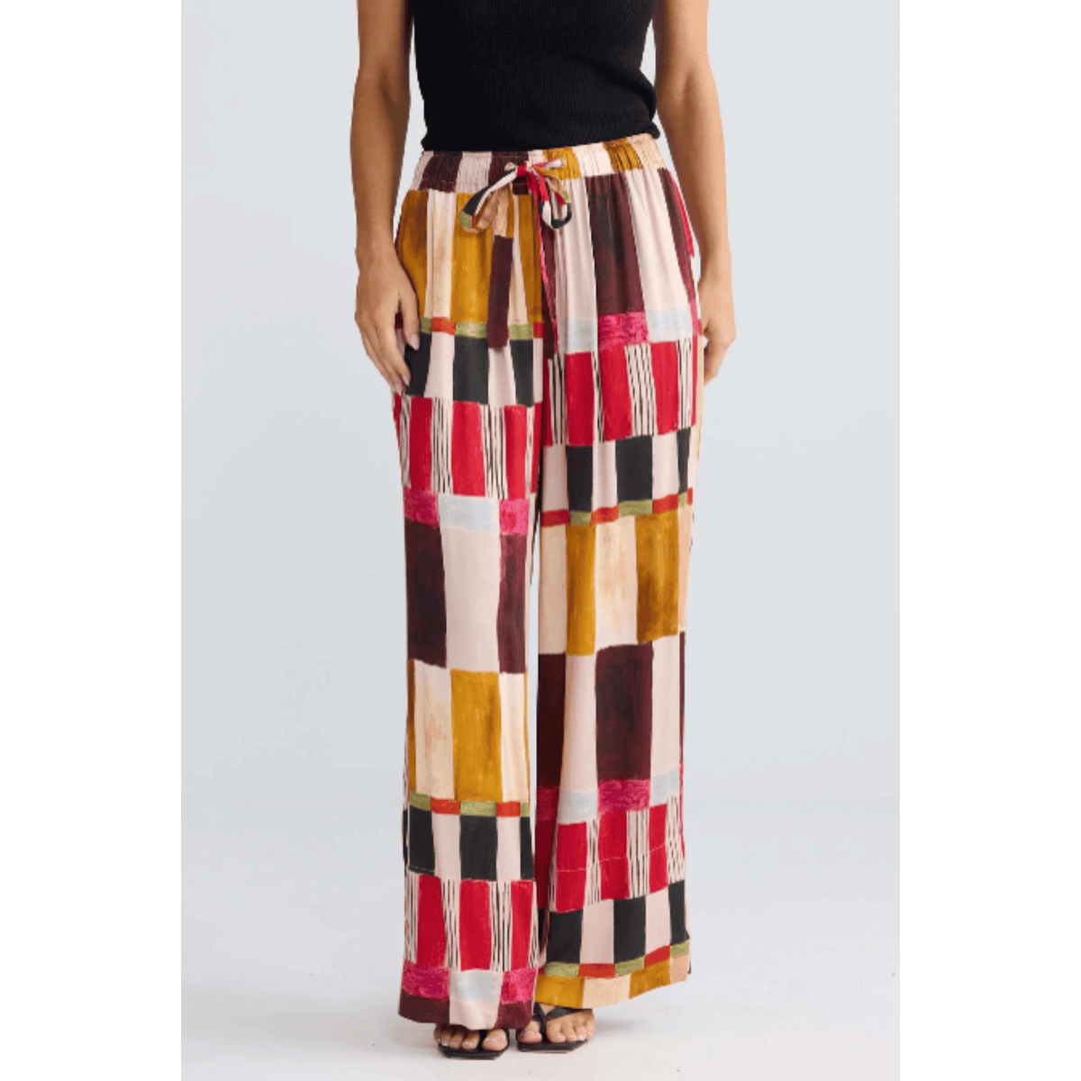 Astrid Pant | Painterly Geo | Sale No Return