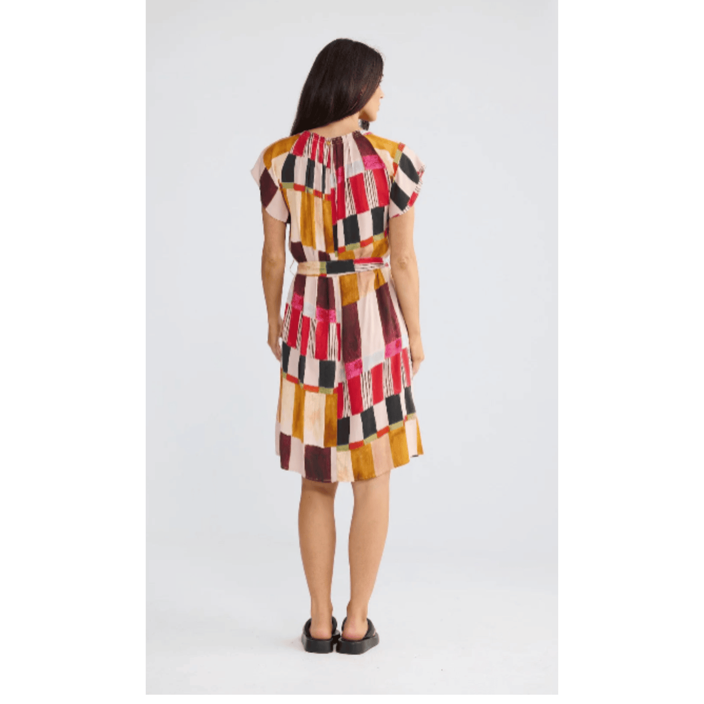 Boulevard Short Dress | Painterly Geo | Sale No Return