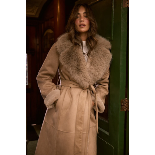 Rosamund Fur Coat | Taupe