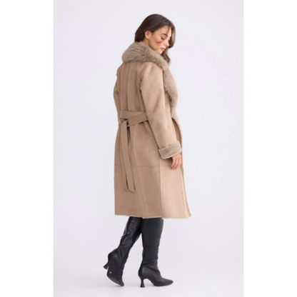 Rosamund Fur Coat | Taupe