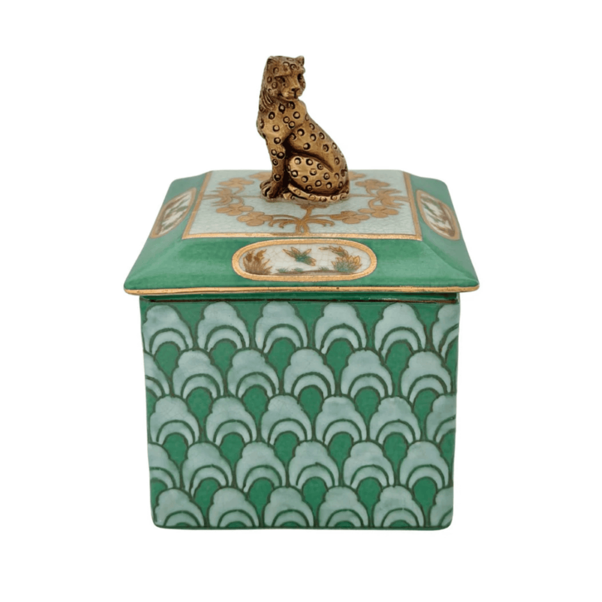 Isla Trinket Box | Parrakeet/Leopardo