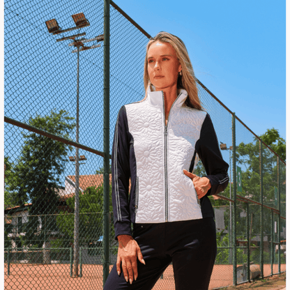Berta Active Jacket | Navy/White