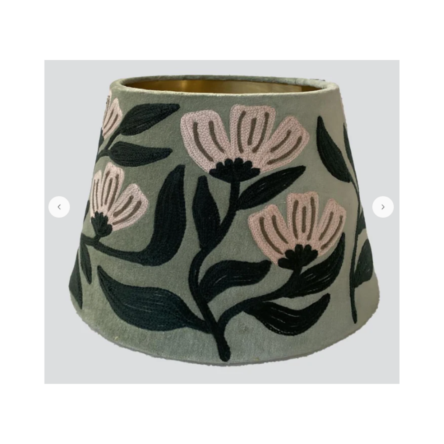 Daisy Velvet Tapered Shade | Sage | PICK-UP INSTORE ONLY