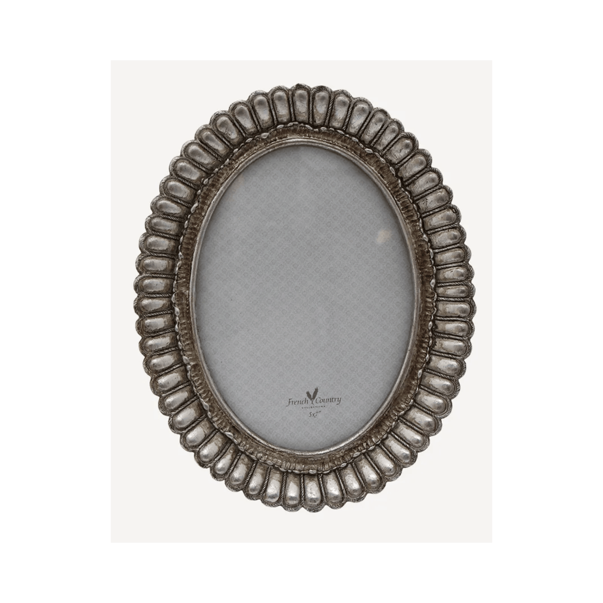Fanned Oval 5x7 Photo Frame |Large| Pewter Finish | PICKUP INSTORE ONLY