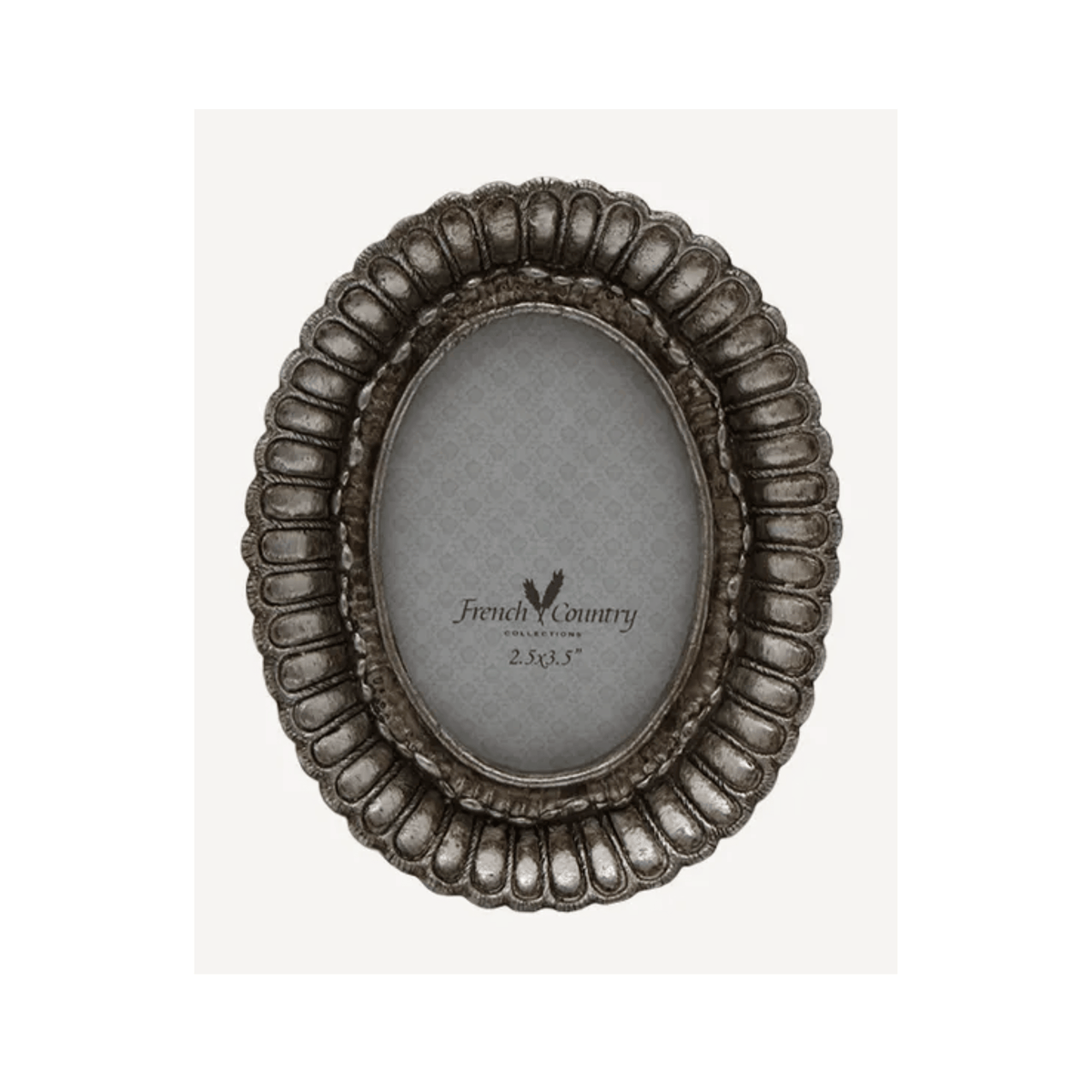 Fanned Oval Photo Frame |Small| Pewter Finish | PICKUP INSTORE ONLY