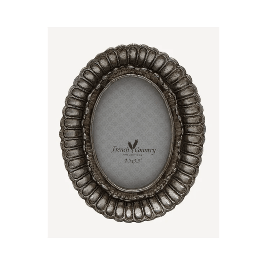 Fanned Oval Photo Frame |Small| Pewter Finish | PICKUP INSTORE ONLY