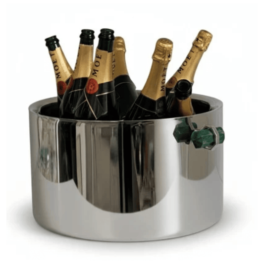 Party Bucket | Green Handles | Silver | PICKUP INSTORE ONLY
