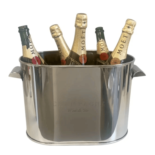 Chalons Oval Champagne Bucket | Stainless Steel | PICKUP INSTORE ONLY
