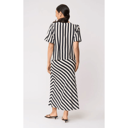 Stripe Right Skirt | Ink Stripe