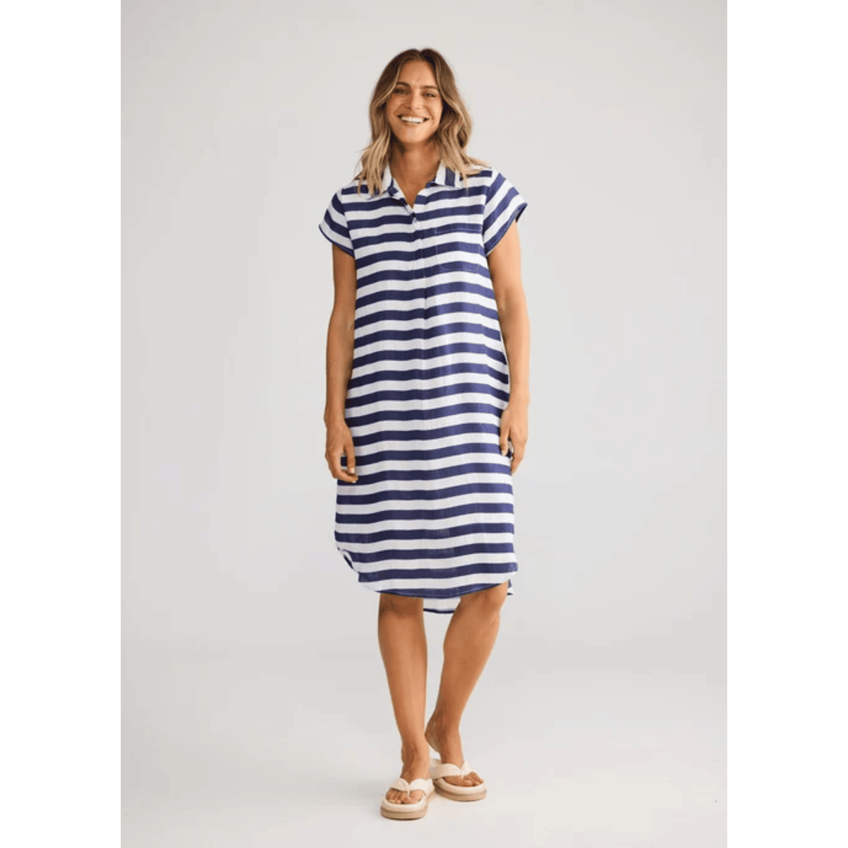 Ahoy Tunic Dress | Navy Stripe | Holiday