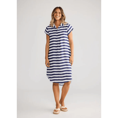 Ahoy Tunic Dress | Navy Stripe | Holiday