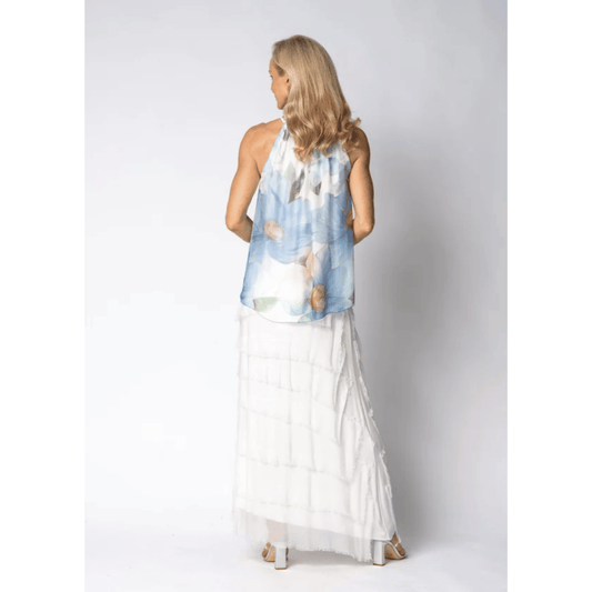 Aderra Silk Top | Jean Blue