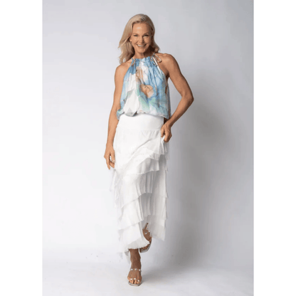 Aderra Silk Top | Jean Blue